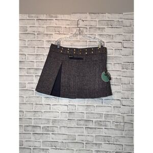 Moshiki Women's Tweed 100% Cotton Wool  Skirt One Size Reversible New With Tags‎